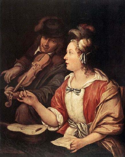 Frans van Mieris The Music Lesson Germany oil painting art